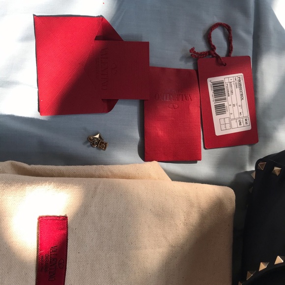 Valentino Rockstud Trapeze Tote Small Navy EUC - Picture 2 of 13